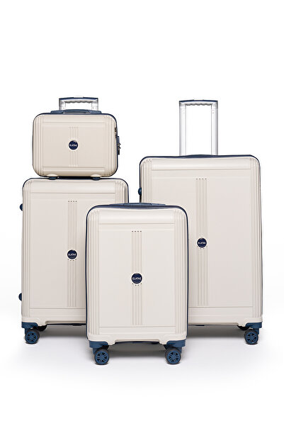 ELATAE 4'lü Valiz Seti Premium Polipropilen Kırılmaz Valiz Büyük - Orta - Kab...