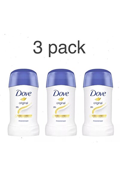 Dove Set of 3 x Original Antiperspirant Deodorant Stick, for Women, 40 ml