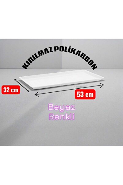 GastroPlast 32 x 53 cm BÜYÜK BOY POLİKARBON PLASTİK REYON TEPSİSİ,SUNUM TEPSİ...