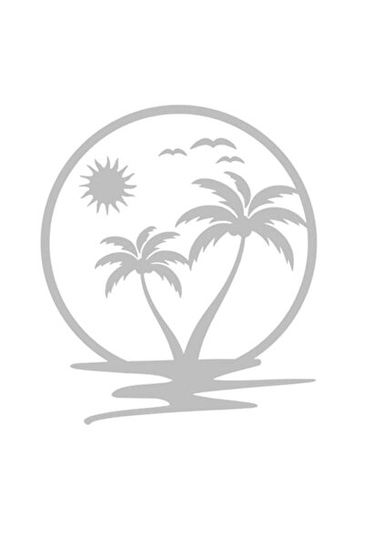 Oracal Decorative car sticker, durable, Hawaii time, palm trees, 18cm, gray