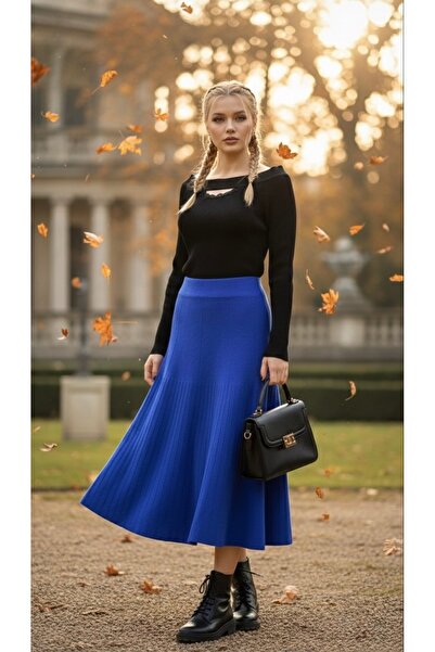 bohostyle Knitted skirt with lycra