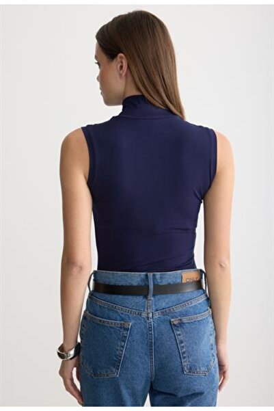 MODA MAÇKA PARK Badi Viscose Combed Cotton Zero Sleeve Half Fisherman Badi