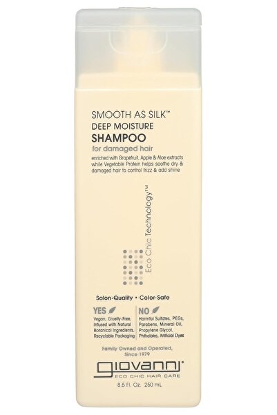 Giovanni Eco Chic Smooth as Silk Deep Moisture Shampoo - Apple + Aloe Extracts - 8.5 oz