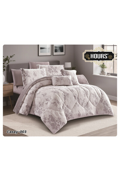 HOURS Horse double-sided fur and velvet winter bedspread suitable for a 200x200cm double bed, 8-piece set (Casey-03)