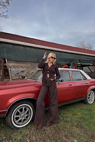 lizge giyim Wide-Lettered Colorful Denim Pants