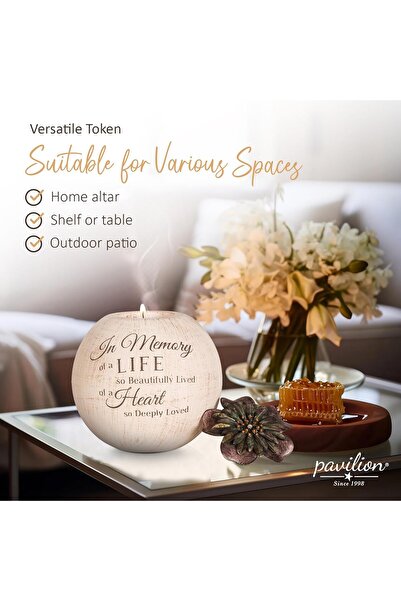 Pavilion Gift Company Light Your Way 19009 Terra Cotta Candle Holder, In Memory, 5-Inch