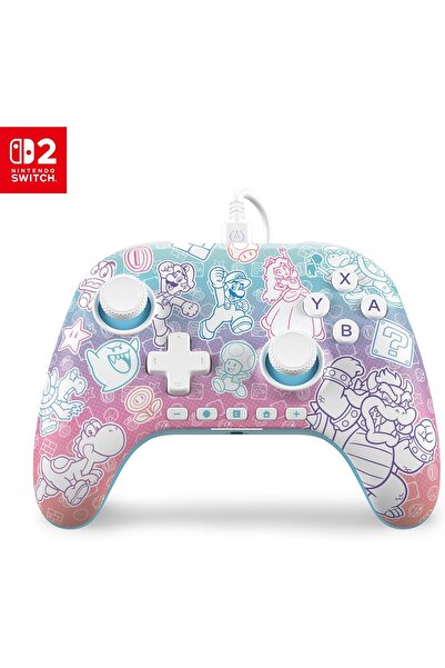 Powera Advantage Wired Controller for Nintendo Switch 2, Mushroom Kingdom Design