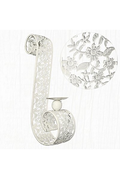 Souq DESIGNS Wall Candle Holder Cream – Decorative Iron Wall Sconce Set of 2