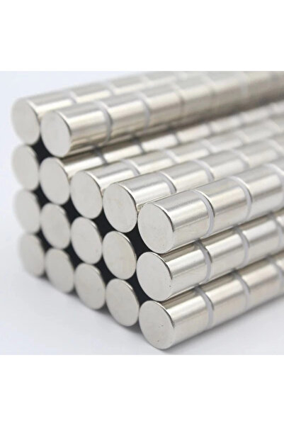 Epilons 100 Pcs 4X4 mm Round Neodymium Magnet N35 Strong Magnet Nickel Plated