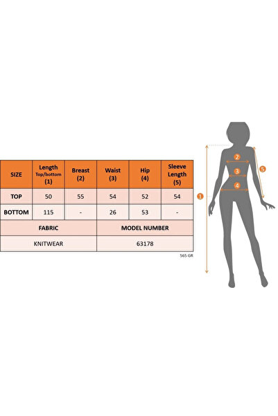 Butik Women's Long Sleeve Turtleneck Short Knitwear Blouse and Pants Two-Piece Set