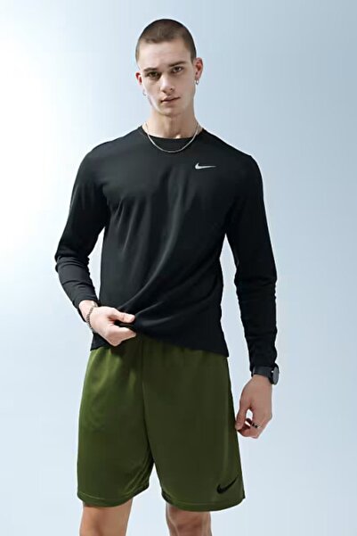 Nike Runnig Dri-Fit Tee Reset Men's Black Long Sleeve Sport T-Shirt