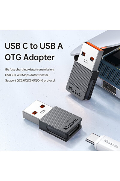 Mcdodo Adaptor OTG Type-C la USB cu sincronizare rapidă OT-6970, negru