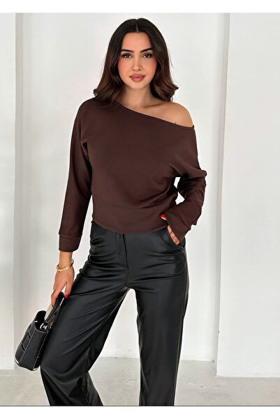 Noa Noa Μπλούζα από ύφασμα Modal με λαιμόκοψη καγιάκ