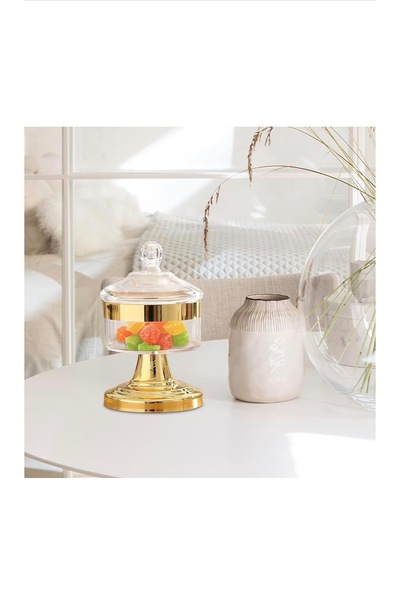 ABAREEK Clear acrylic jar with lid for displaying sweets, airtight storage jar for organizing weddings and home use