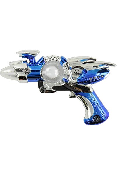 Rhode Island Novelty مسدس ليزر فضائي دوار فائق مع ضوء LED وصوت (قد تختلف الألوان)