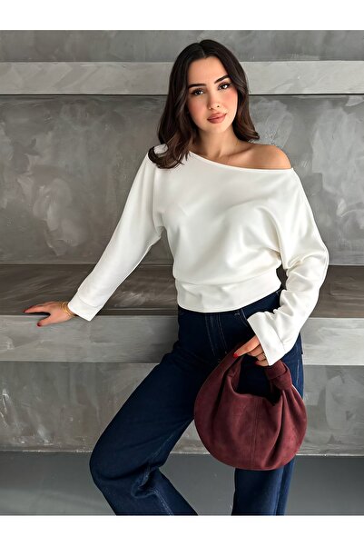 Noa Noa Μπλούζα από ύφασμα Modal με λαιμόκοψη καγιάκ