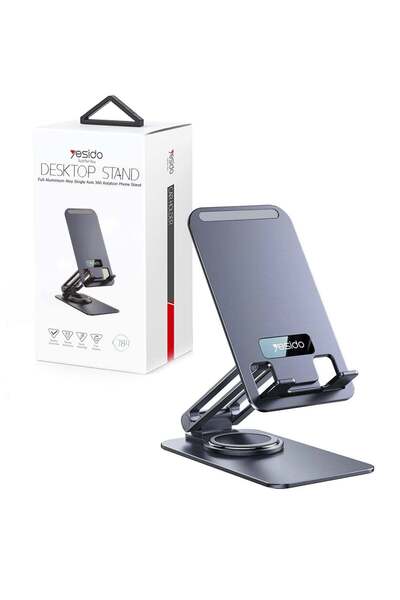 Yesido C184 Foldable 360° Desktop Phone Holder - Black