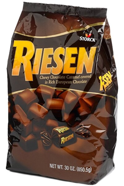 Riesen كراميل الشوكولاتة المطاطي المغطى بالشوكولاتة الأوروبية الغنية، 30 أونصة