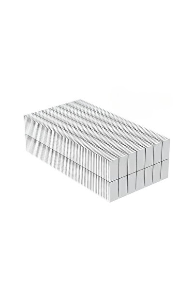 Epilons 100 Pieces 15X10X1.5 mm Cornered Neodymium Magnet N35 Magnet Durable Nickel Plating