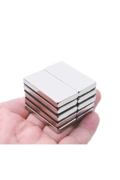 Epilons 50 Pcs 40X20X5Mm Neodymium Magnet Strong N35 Magnet Square Nickel Plated