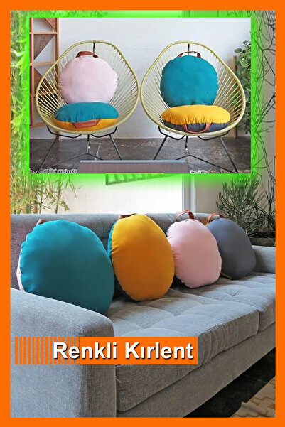 Bundeba Frida 4lü Dekoratif Renkli Kırlent Çekyat Karyola Yastık Seti Kombin Takım Silikon Minder