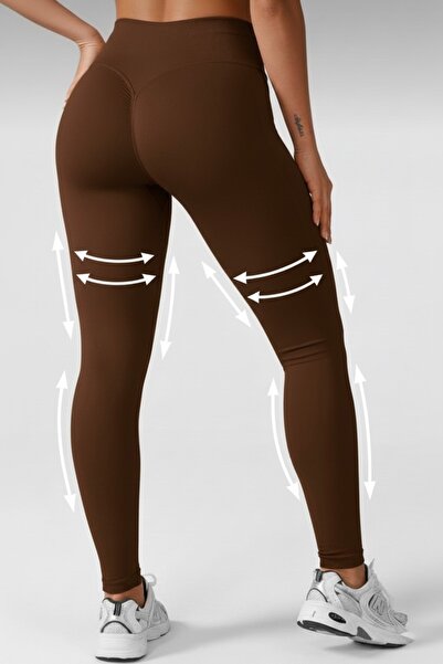 Morpho Luna Shirred Seamless Shaping / Sculpting Stitch-Free Push-Up Sports Leggings