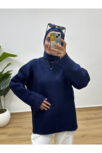 MOONSC Πλεκτό με λαιμόκοψη oversized