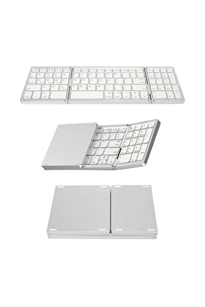 A ATAB Πτυσσόμενο ασύρματο τριπλό πληκτρολόγιο με ασύρματο ποντίκι,