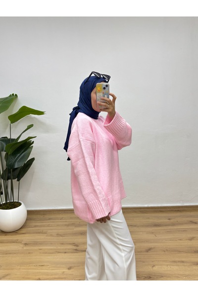 MOONSC Crew Neck Oversized Knitwear