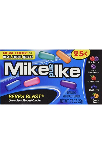 Mike and Ike بيري بلاست (صندوق واحد من 24 عبوة - 0.78 أونصة عبوات فردية)