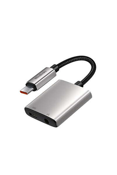 Mcdodo Adaptor audio 2 în 1 Type-C, mufă jack de 3,5 mm Mcdodo, PD 60W, 12,5 cm, CA-5050