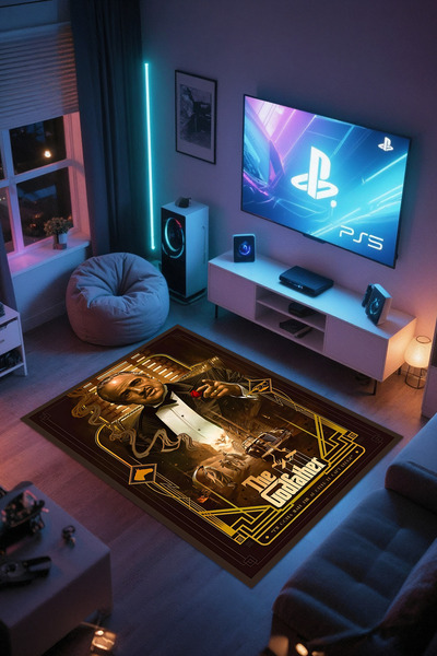 Reyhani The Godfather Desenli Kaymaz Taban Makinede Yıkanabilir Gamıng Salon ...