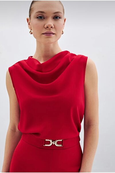 DİLA BOUTIQUE Degaje yaka bluz