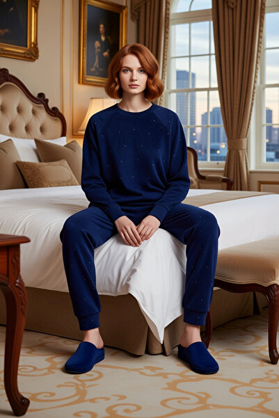 PayBuy Γυναικείο σετ πιτζάμες από φλις πουά Λειτουργικό ανθεκτικό και ποιοτικό Άνετο αισθητικό και άνετο