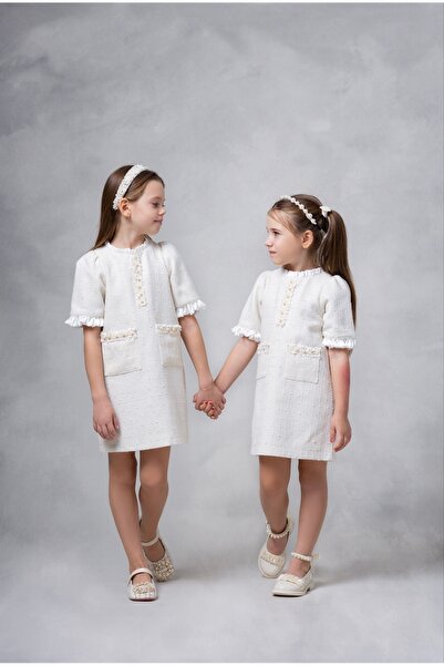 kiddos.ro Girls' tweed dress - holiday elegance, Christmas