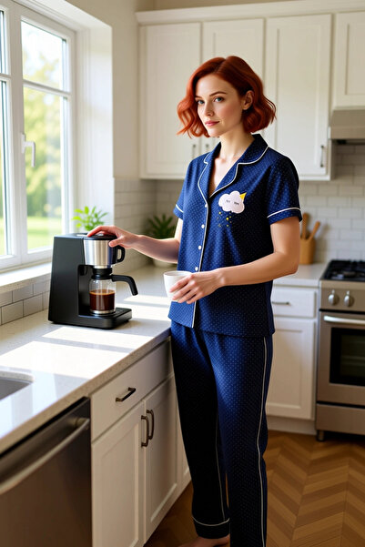 PayBuy Women's Polka Dot Shirt Collar Pajama Set Functional Durable Quality Comfortable Aesthetic Stylish