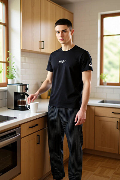 PayBuy Men's Printed Regular Fit Pajama Set Functional Durable Quality Comfortable Aesthetic Stylish