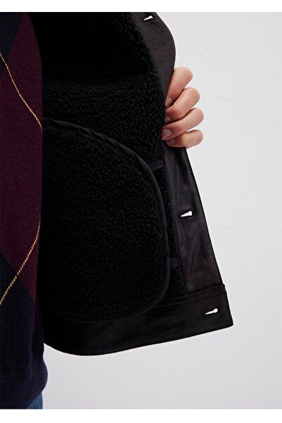 Mavi Faux Fur Detailed Faux Leather Jacket