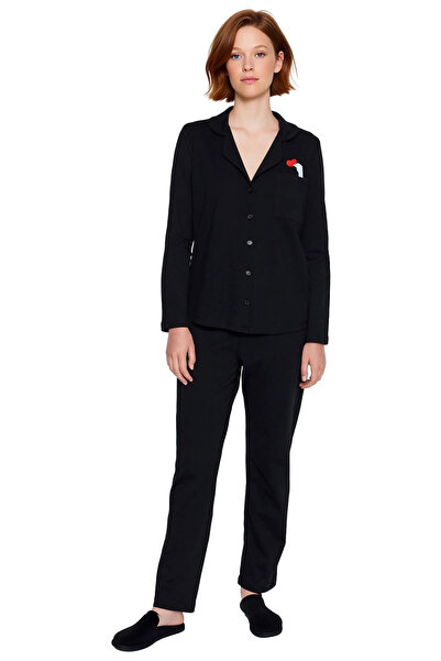 PayBuy Women's Heart Printed Shirt and Pants Pajama Set Functional Durable Quality Comfortable