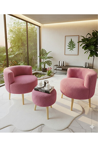 LOVİSSE HOME Çay seti koltuk takımı gri renk