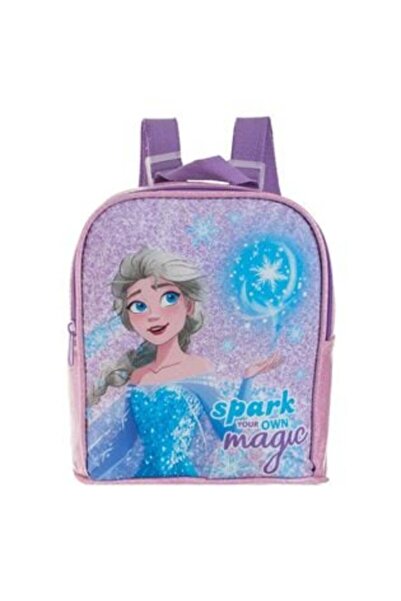 SHOPIENS Pink Glitter Backpack with Frozen Design for Children 21 x 10 x 18 cm