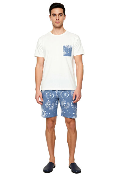 PayBuy Ανδρικό σετ πιτζάμες από βαμβακερό σχέδιο Galaxy Λειτουργικό, ανθεκτικό, ποιοτικό, άνετο και μοντέρνο