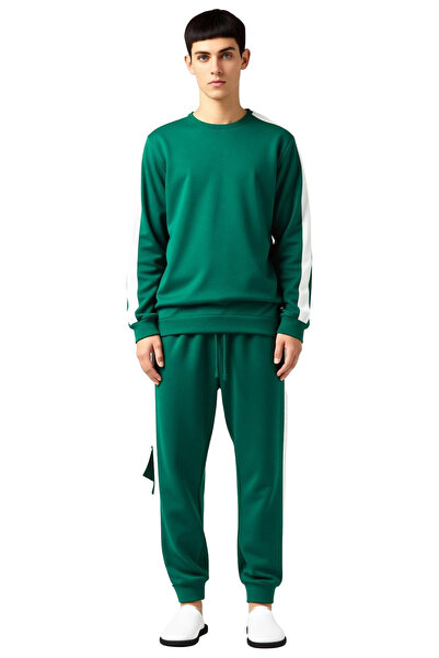 PayBuy Ανδρικό σετ πιτζάμες με πλεκτό λαιμόκοψη με ρίγες στο πλάι, λειτουργικό, ανθεκτικό, ποιοτικό και άνετο