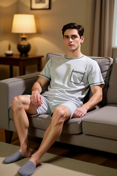 PayBuy Men's Crew Neck Karyoka Stitched Knitted Pajama Set Functional Durable Quality Sports