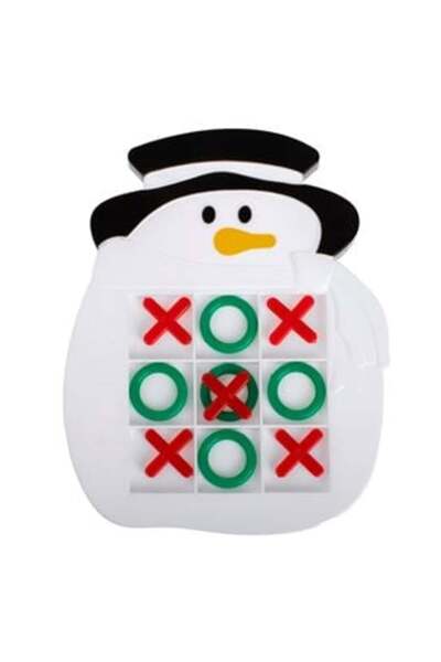 Jumbo Christmas Tic Tac Toe Game with Snowman Design 13 x 1 x 16 cm