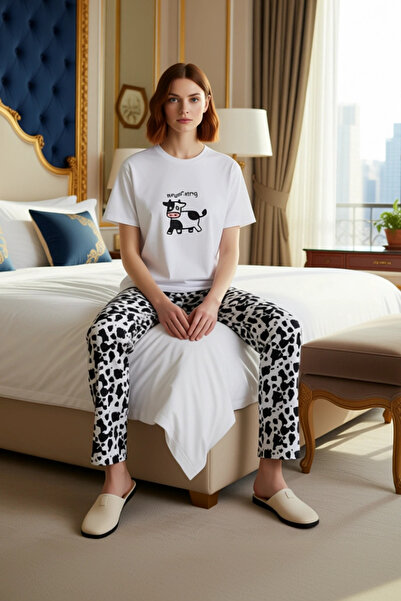 PayBuy Women's Animal Pattern Cotton Pajama Set Functional Durable Quality Comfortable Aesthetic