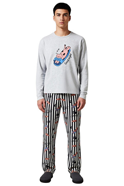 PayBuy Γυναικείο σετ πιτζάμες με μακρυμάνικο λαιμόκοψη Cat με τύπωμα Λειτουργικό, ανθεκτικό και κομψό