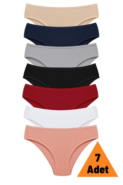 Aybome 7-Piece Cotton Slip Panties Stretch Fabric Flexible Soft Economical Set