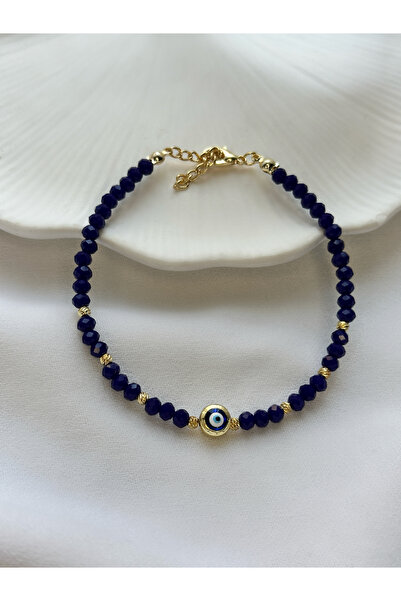 Rakoz Design Nazar Boncuklu Mavi Kristal Bileklik