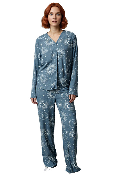 PayBuy Γυναικείο σετ πιτζάμες από βισκόζη με σχέδιο Galaxy Λειτουργικό, ανθεκτικό, ποιοτικό, άνετο και αισθητικό